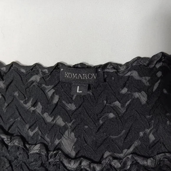 Komarov Crinkle Sheer Slip Midi Dress. Ladies side L - Picture 6 of 6